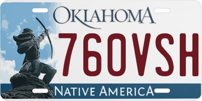 OK license plate 760VSH
