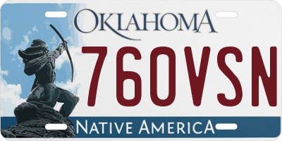 OK license plate 760VSN