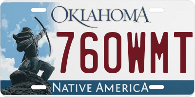 OK license plate 760WMT