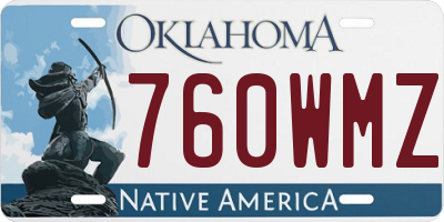 OK license plate 760WMZ