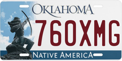 OK license plate 760XMG