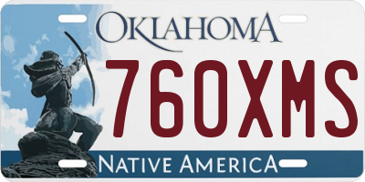 OK license plate 760XMS