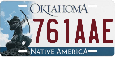 OK license plate 761AAE