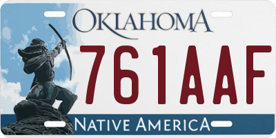 OK license plate 761AAF