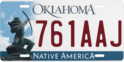 OK license plate 761AAJ