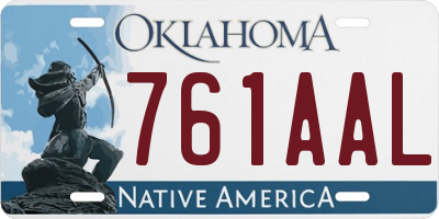 OK license plate 761AAL