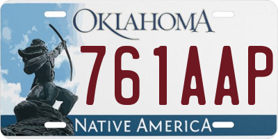 OK license plate 761AAP