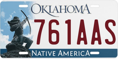 OK license plate 761AAS