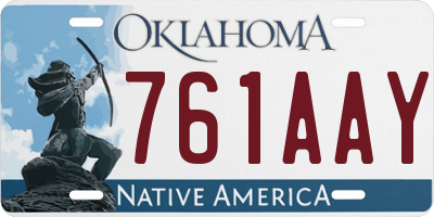 OK license plate 761AAY