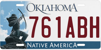 OK license plate 761ABH