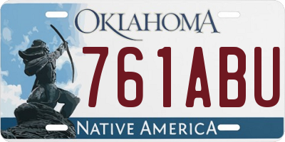 OK license plate 761ABU