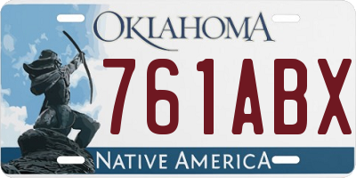 OK license plate 761ABX