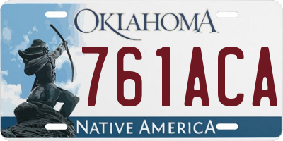 OK license plate 761ACA