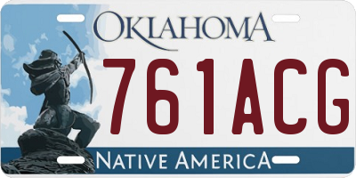 OK license plate 761ACG