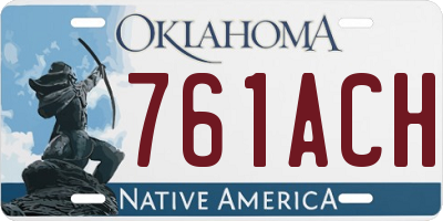 OK license plate 761ACH