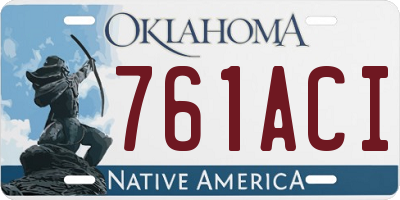OK license plate 761ACI