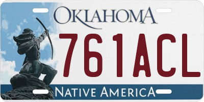 OK license plate 761ACL