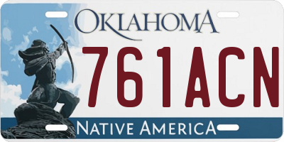 OK license plate 761ACN
