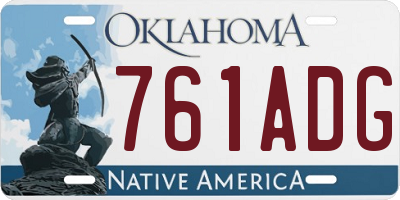 OK license plate 761ADG
