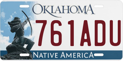 OK license plate 761ADU