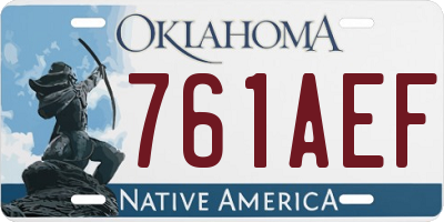 OK license plate 761AEF