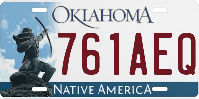OK license plate 761AEQ