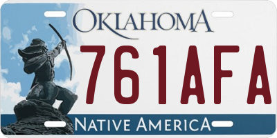 OK license plate 761AFA