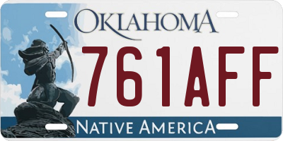 OK license plate 761AFF