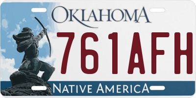 OK license plate 761AFH