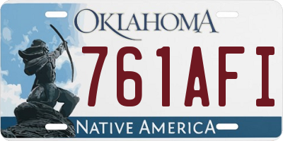 OK license plate 761AFI