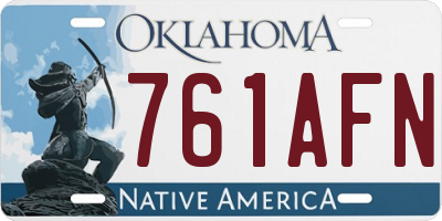 OK license plate 761AFN