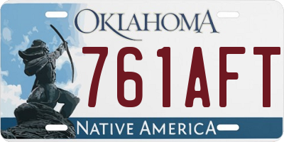 OK license plate 761AFT
