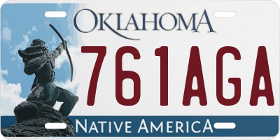 OK license plate 761AGA
