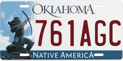 OK license plate 761AGC