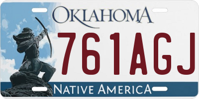 OK license plate 761AGJ