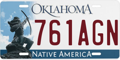 OK license plate 761AGN