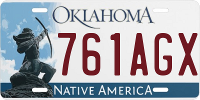 OK license plate 761AGX