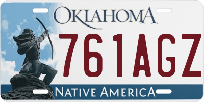 OK license plate 761AGZ