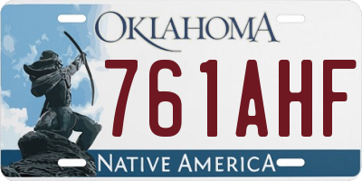 OK license plate 761AHF