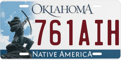 OK license plate 761AIH