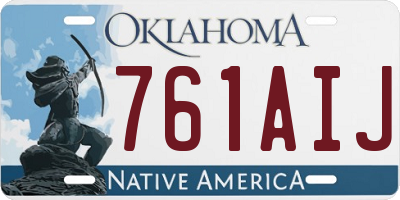 OK license plate 761AIJ