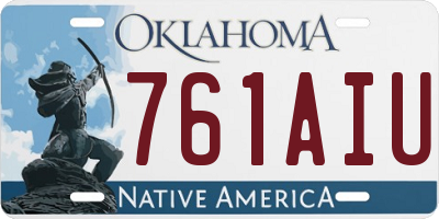 OK license plate 761AIU