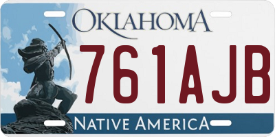 OK license plate 761AJB