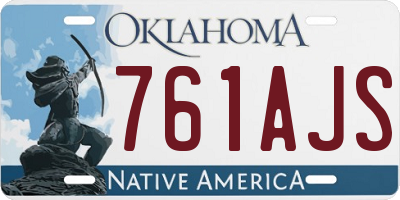 OK license plate 761AJS