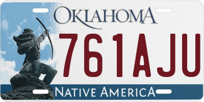 OK license plate 761AJU