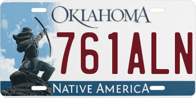 OK license plate 761ALN