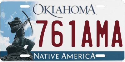 OK license plate 761AMA