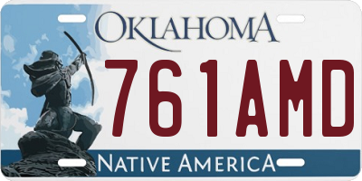 OK license plate 761AMD