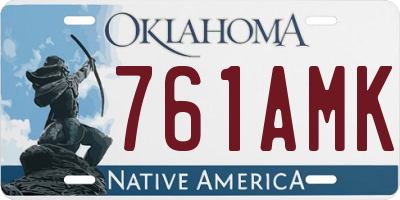 OK license plate 761AMK