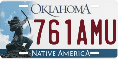 OK license plate 761AMU